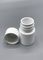 Capped Small Plastic Pill Bottles , 53mm Height Round Pill Container Portable